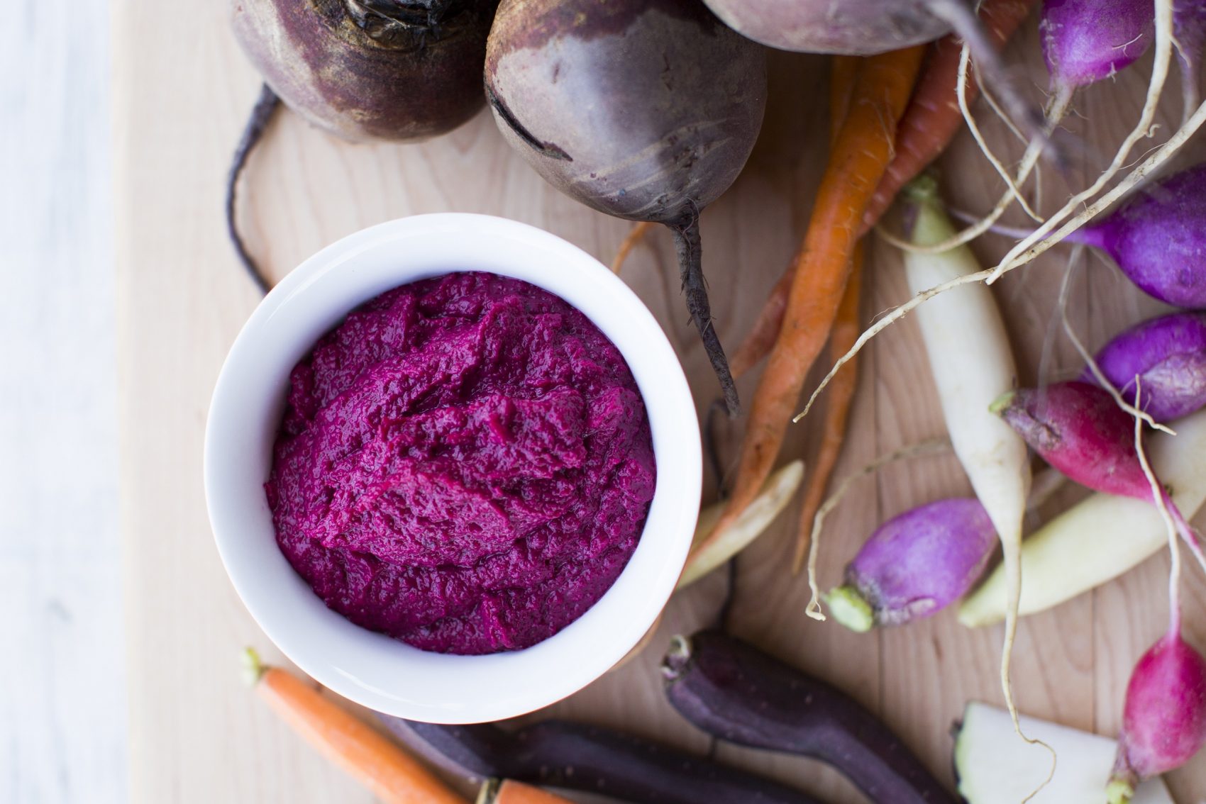 Volante Farms beet hummus (photo courtesy of Volante Farms/ Tara Morris)