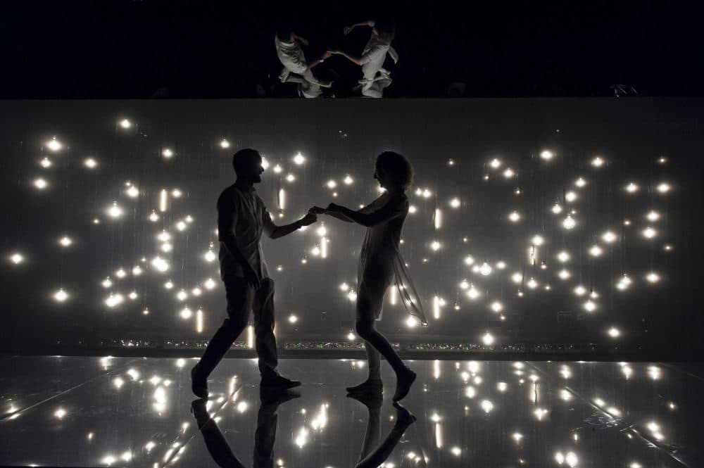Nael Nacer and Marianna Bassham in "Constellations" at Central Square Theater. (Courtesy of A.R. Sinclair/Central Square Theater)
