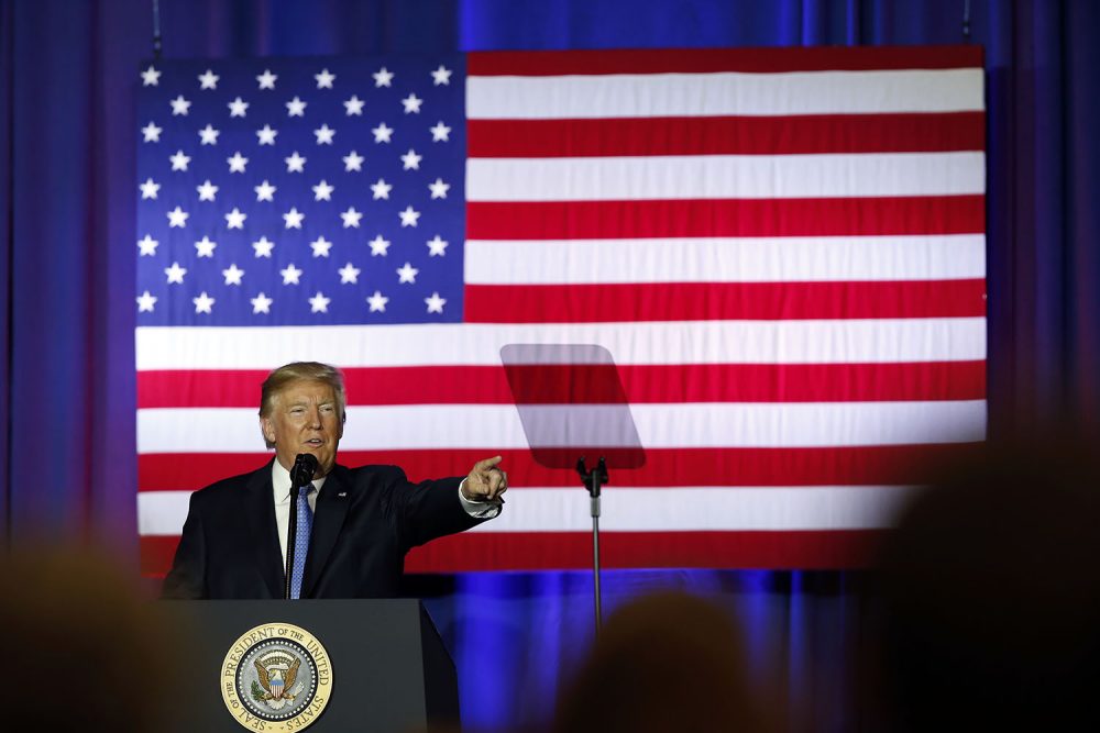 President Donald Trump speaks about tax reform at the Farm Bureau Building at the Indiana State Fairgrounds, Wednesday, Sept. 27, 2017, in Indianapolis. (Alex Brandon/AP)