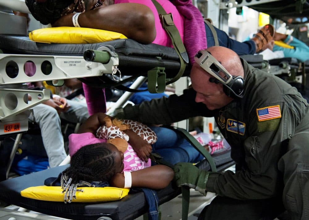 More than 500 medically needy patients and their family members have been evacuated from St. Croix, St. Thomas and Puerto Rico by the Air Mobility Command. (The 927th Air Refueling Wing)