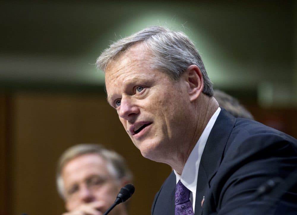 "The most important thing we need to do here is get everybody to understand and accept that they have a role to play in this," Governor Baker said Tuesday. (Jose Luis Magana/AP)