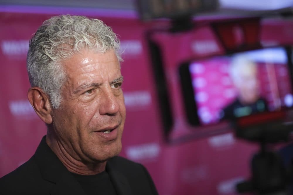 Executive producer and narrator chef Anthony Bourdain attends the premiere of "Wasted! The Story of Food Waste" on Thursday, Oct. 5, 2017, in New York. (Brent N. Clarke/Invision/AP)