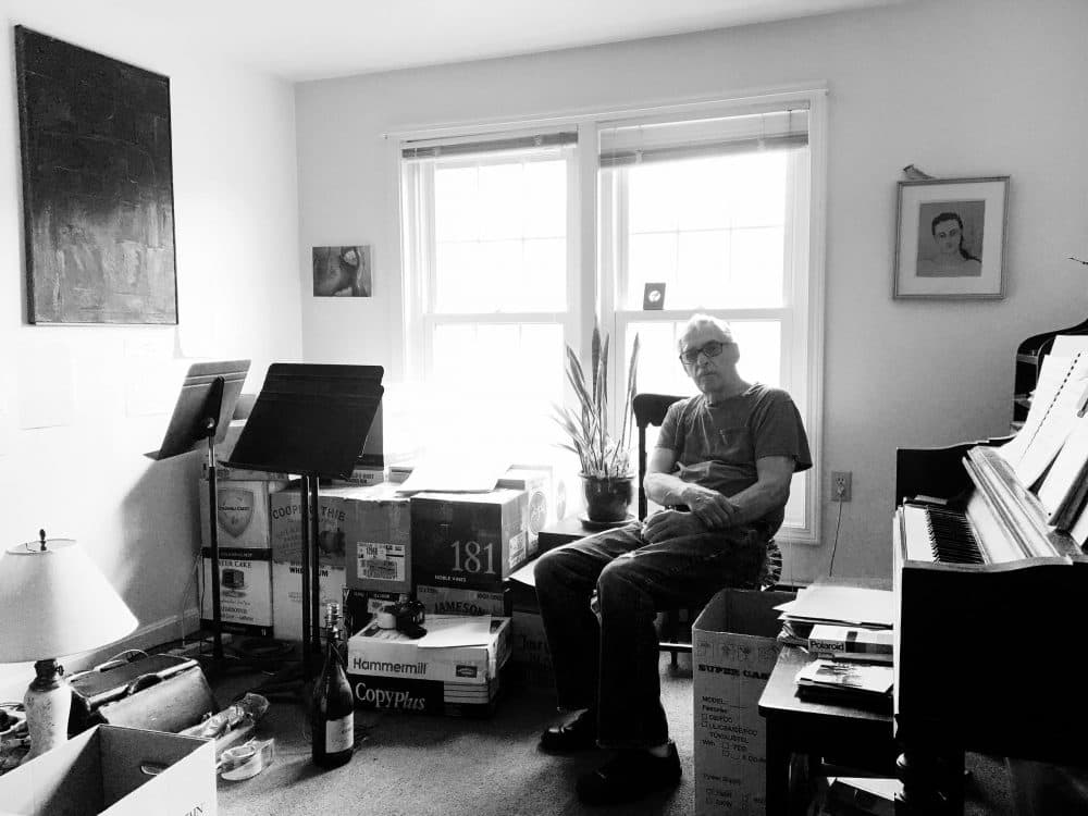 Richard Alan White, in his Milford, N.H., apartment, where he completed his opera "Hester." (Courtesy Rebecca White)