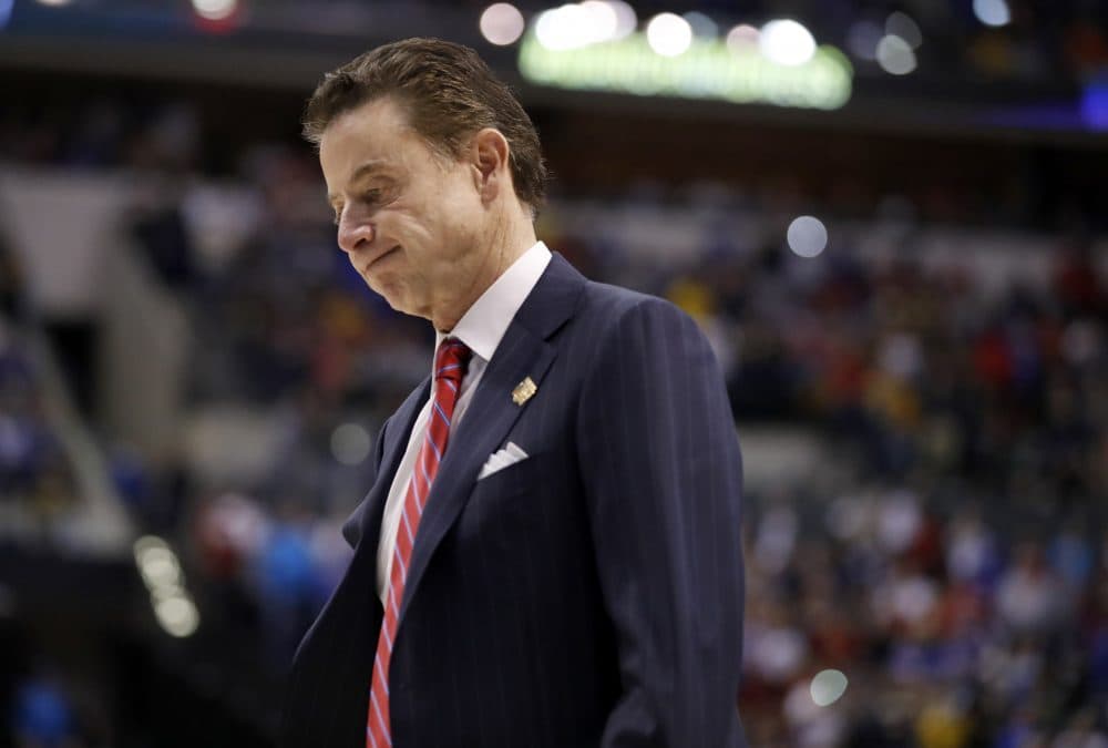 Louisville removed men's basketball head coach Rick Pitino from his position amid FBI investigation into corruption, bribery and fraud in the NCAA. (Jeff Roberson/AP)
