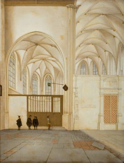 Pieter Jansz.  Saenredam "North Transept and Choir Chapel of the Sint Janskerk." (Courtesy of the Museum of Fine Arts)