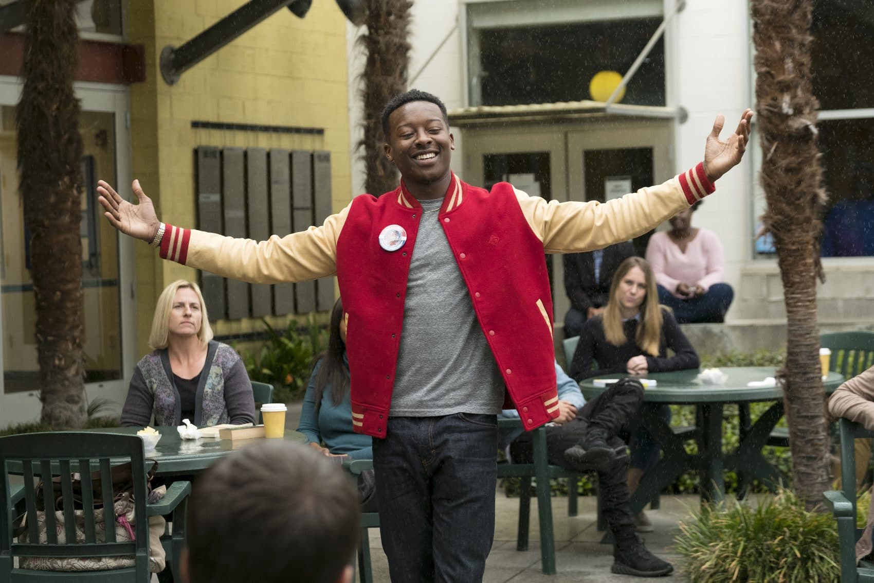 Brandon Micheal Hall as rapper Courtney Rose is elected "The Mayor" in a new ABC series. (Courtesy of Tony Rivetti/ABC)