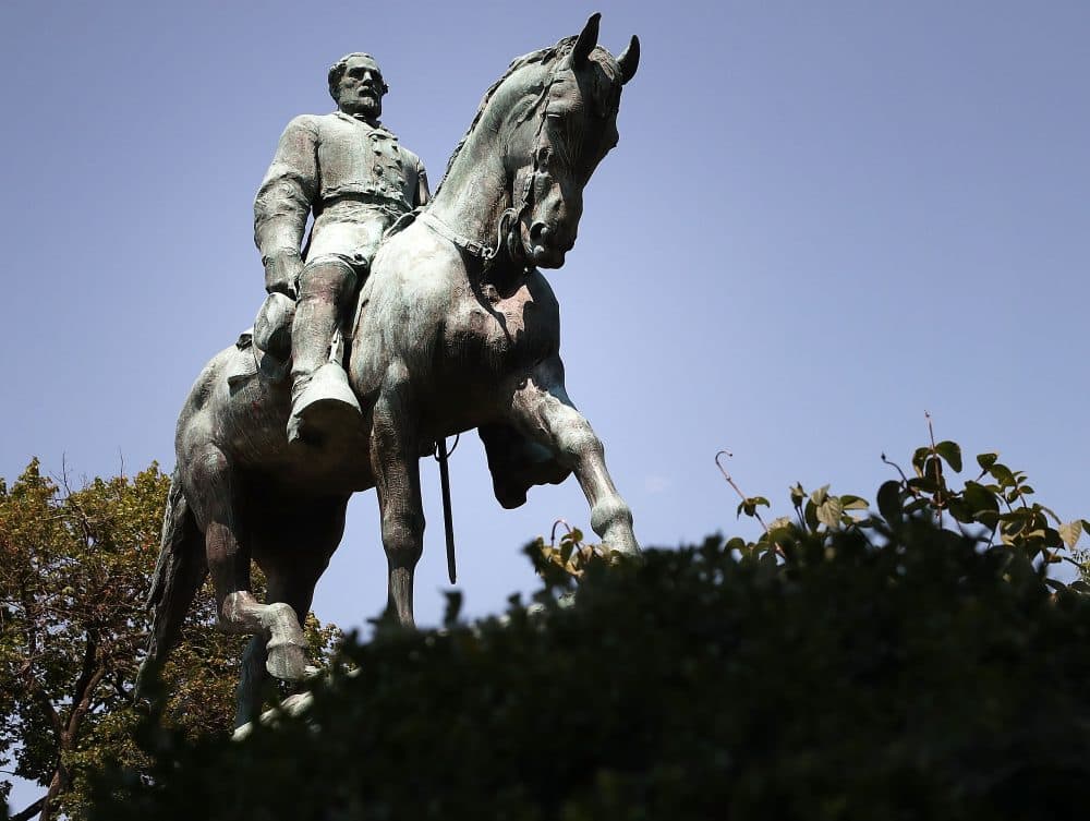 A statue of Confederate Gen. Robert E. Lee stands in the center of the renamed Emancipation Park on Aug. 22, 2017 in Charlottesville, Va. (Mark Wilson/Getty Images)