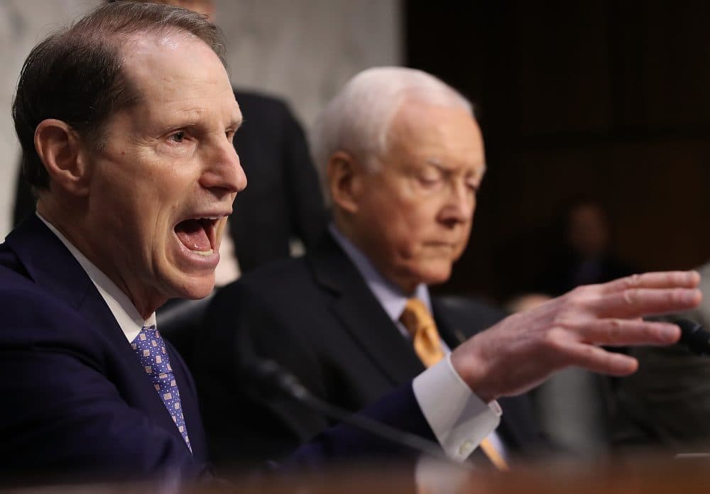 Sen. Ron Wyden, ranking member of the Senate Finance Committee, (D-Ore.) speaks during a markup of the Republican tax overhaul proposal on Nov. 14, 2017 in Washington, D.C. (Win McNamee/Getty Images)