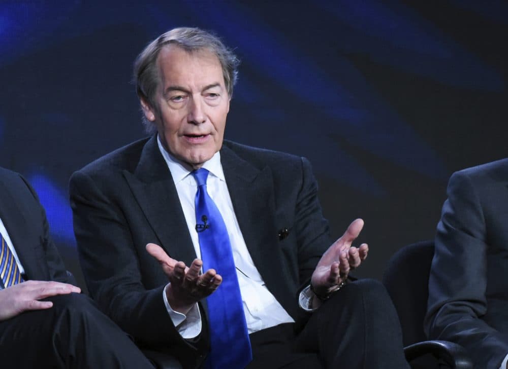 In this Tuesday, Jan. 12, 2016, file photo, Charlie Rose participates in the "CBS This Morning" panel in Pasadena, Calif. (Richard Shotwell/Invision/AP)