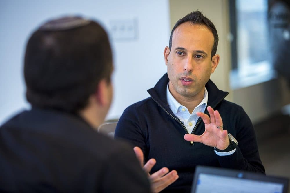 In recent years, more than a dozen Israeli cybersecurity companies have made Massachusetts their home away from home. "When you do the math, it's the proximity to Israel, the time differences - it makes a huge difference," said Lior Div, founder & CEO of Cybereason. (Jesse Costa/WBUR)
