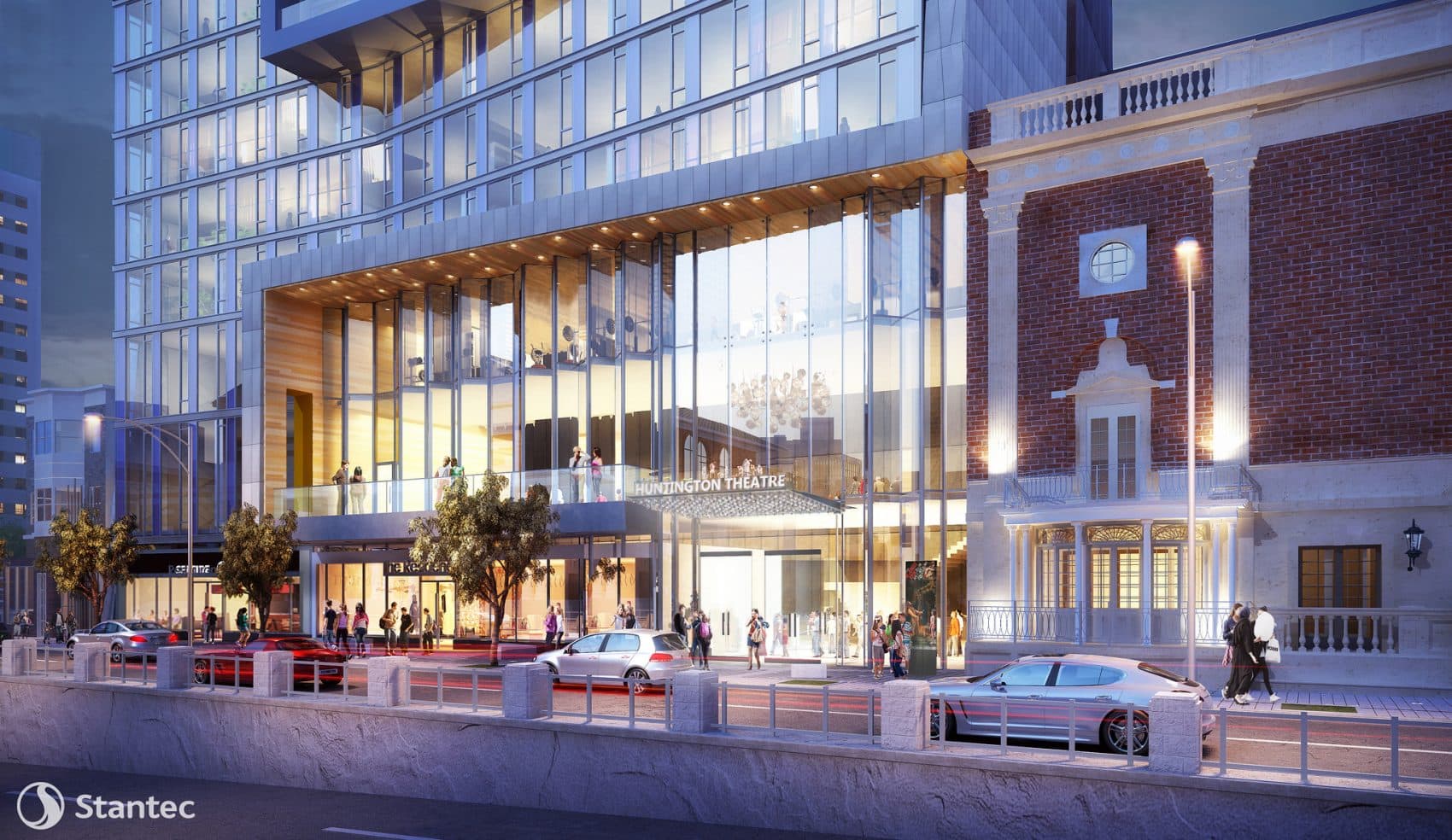 A rendering of the proposed expansion of the building that houses the Huntington. (Courtesy Stantec Architecture)