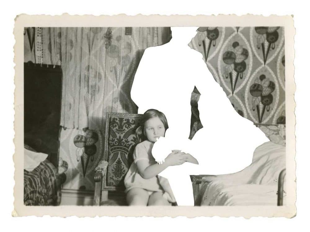 Caleb Cole's manipulated image of a found photograph that he has titled, &quot;The Big Sister.&quot; (Courtesy Caleb Cole/Museum of Fine Arts, Boston)
