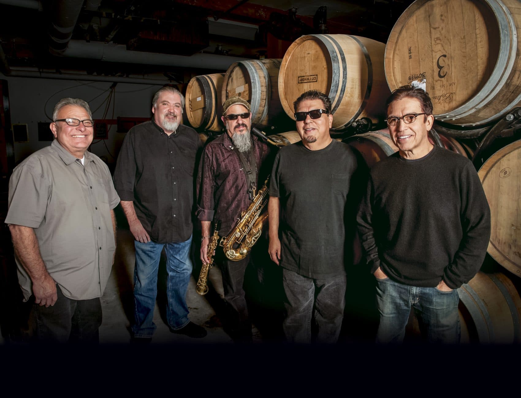 Los Lobos backstage at City Winery. (Courtesy City Winery)