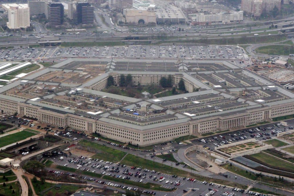 FILE - The Pentagon is seen in this aerial view in Washington, in this March 27, 2008 file photo. The Pentagon has revised its Law of War guidelines to remove wording that could permit U.S. military commanders to treat war correspondents as unprivileged belligerents if they think the journalists are sympathizing or cooperating with enemy forces. The amended manual, published on July 22, 2016, also drops wording that equated journalism with spying. (AP Photo/Charles Dharapak, File)