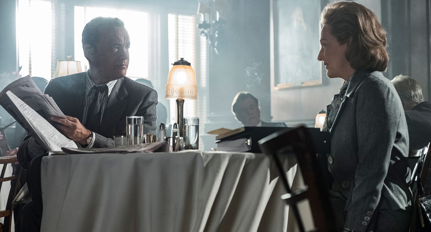 Tom Hanks as Ben Bradlee and Meryl Streep as Katharine Graham in "The Post." (Courtesy 20th Century Fox)