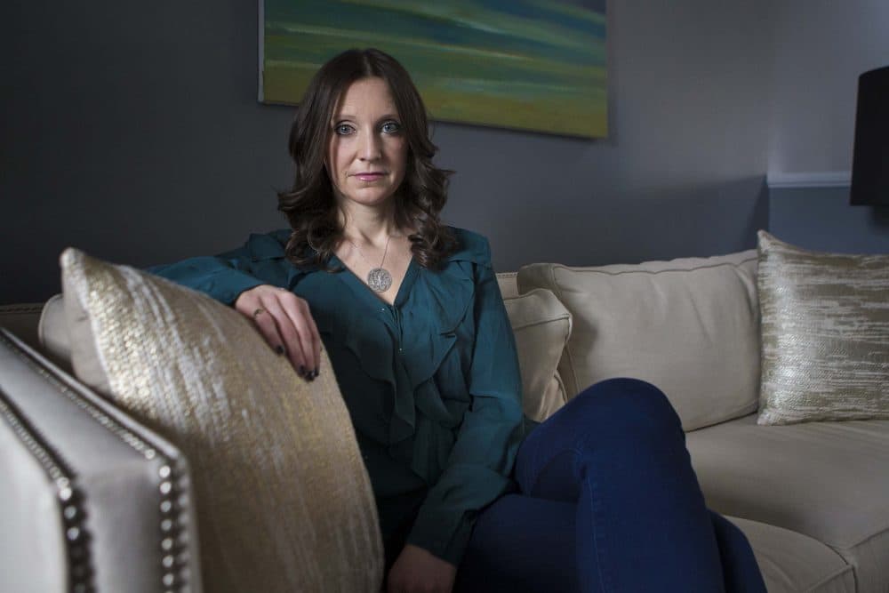 Maggie Loucks was 28 when she was diagnosed with invasive breast cancer. She recently finished five years of hormone therapy; her cancer treatment was finally over. (Jesse Costa/WBUR)