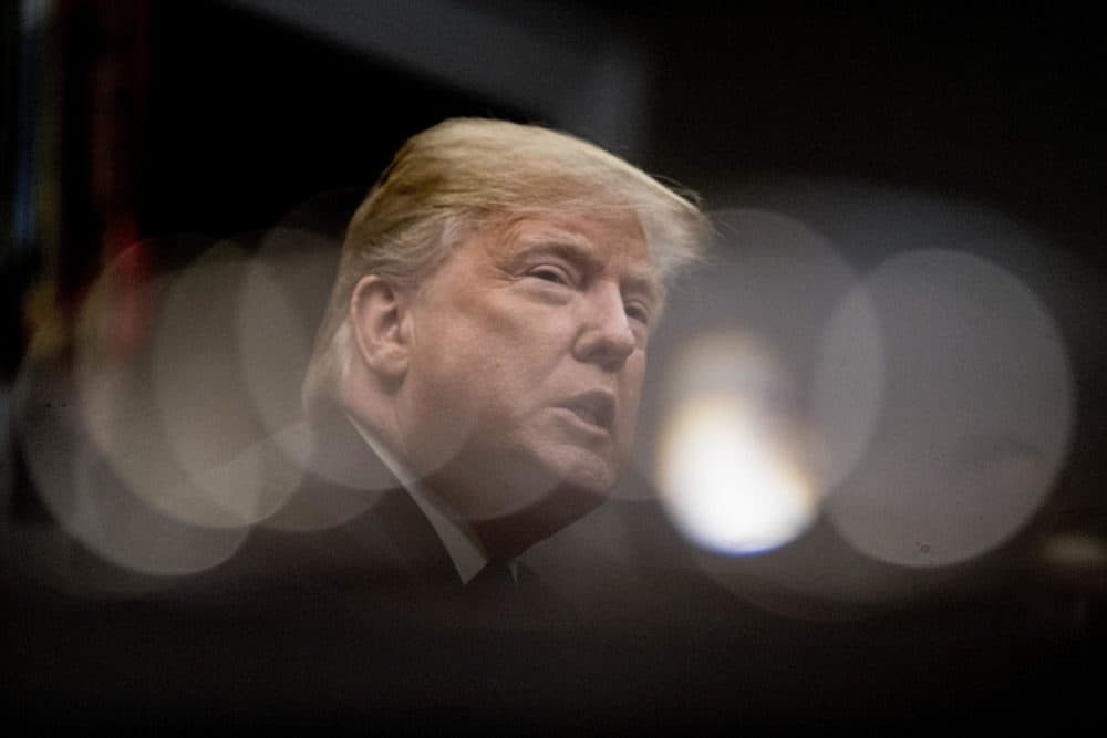 President Trump speaks during a meeting with Republican senators on Jan. 4, 2018, in Washington. (Andrew Harnik/AP)