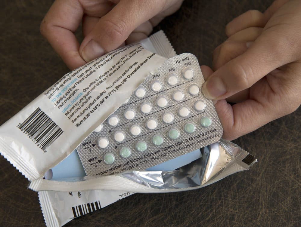 In this Aug. 26, 2016, file photo, a one-month dosage of hormonal birth control pills is displayed in Sacramento, Calif. (Rich Pedroncelli/AP)