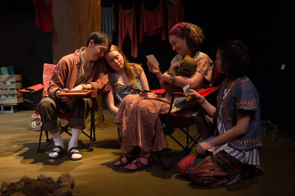 Jeffrey Song, Ivy Ryan, Janelle Mills and Khloe Alice Lin in "Nomad Americana." (Courtesy Paul Fox/Fresh Ink Theatre)