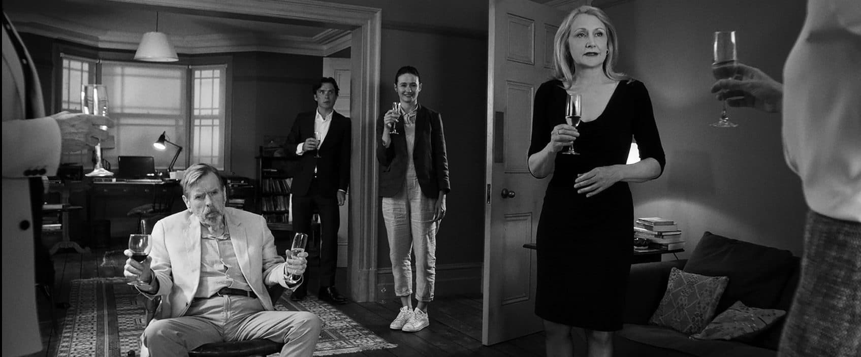 Timothy Spall, Cillian Murphy, Emily Mortimer and Patricia Clarkson in "The Party." (Courtesy Roadside Attractions)
