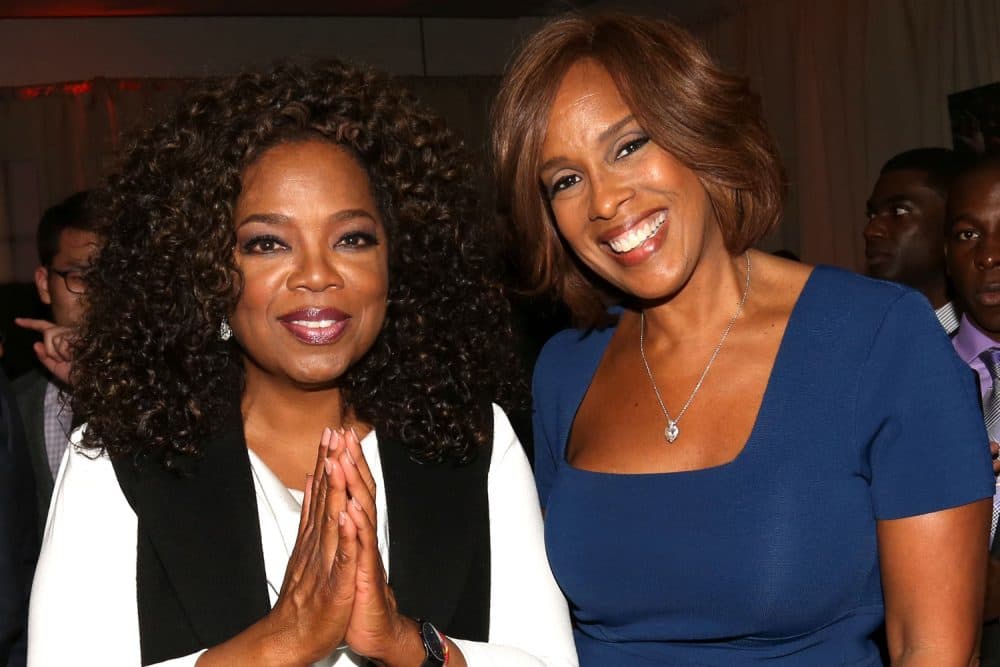 Oprah Winfrey, left, and Gayle King attend the after-party for the premiere of the Oprah Winfrey Network's (OWN) documentary series "Belief", at The TimesCenter on Wednesday, Oct. 14, 2015, in New York. (Photo by Greg Allen/Invision for The Hollywood Reporter/AP Images)