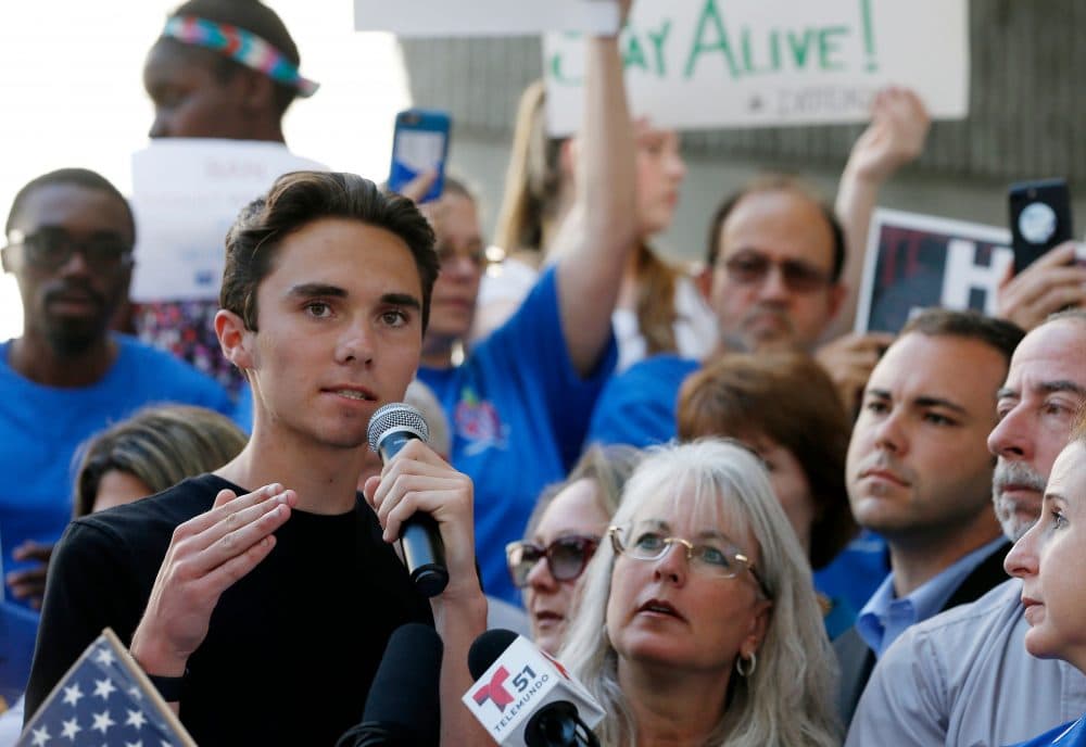 Image result for Photos of David Hogg protesting guns