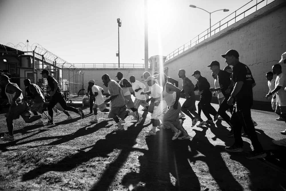 The 1,000 Mile Club at San Quentin Prison gives inmates the training to run 26.2 miles inside the prison. (Jonath Mathew, Courtesy of 26.2 to Life)