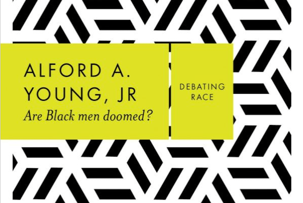 The cover of a new book, "Are Black Men Doomed?"