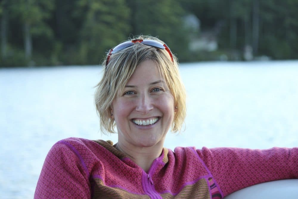 This 2012 photo provided by Tom Turner shows Christine Loeber, a victim of the veterans home shooting on Friday, March 9, 2018, in Yountville, Calif. Loeber was executive director of the Pathway Home, a treatment program for veterans from the wars in Afghanistan and Iraq. (Tom Turner via AP)