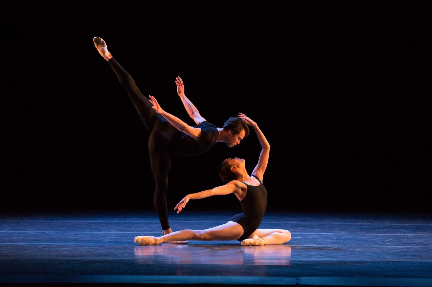 Paulo Arrais and Lia Cirio in Jorma Elo's "Bach Cello Suites." (Courtesy Rosalie O'Connor/Boston Ballet)