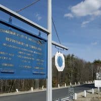 The entrance of the Massachusetts Correctional Institution in Shirley, Mass. (Gretchen Ertl/AP)