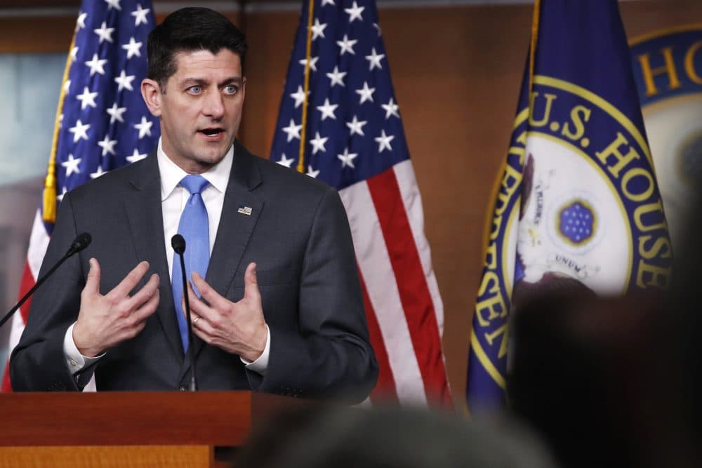 House Speaker Paul Ryan of Wis., announces that he will not run for re-election at the end of his term, Wednesday, April 11, 2018, on Capitol Hill in Washington. (Jacquelyn Martin/AP)