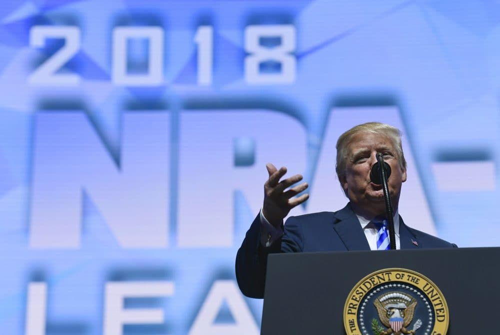 President Donald Trump speaks at the NRA convention in Dallas, Friday, May 4, 2018. (Susan Walsh/AP)