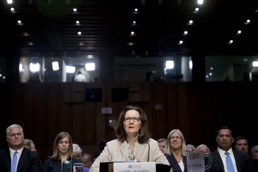 Gina Haspel, President Donald Trump's pick to lead the Central Intelligence Agency, testifies at her confirmation hearing before the Senate Intelligence Committee, on Capitol Hill, Wednesday, May 9, 2018, in Washington. (Andrew Harnik/AP)