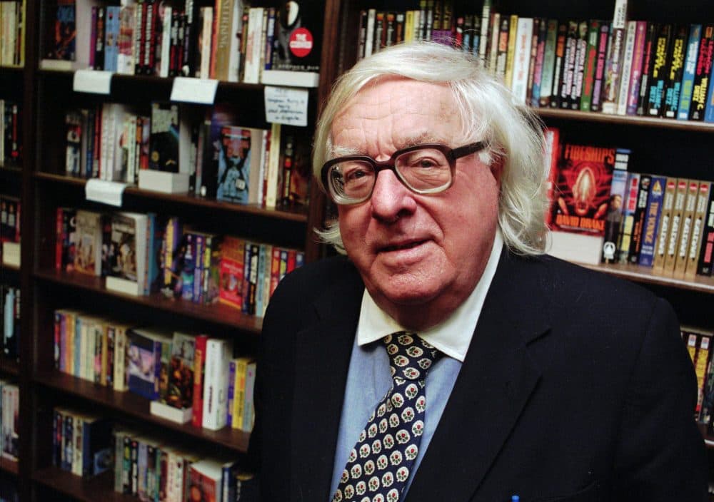 Author Ray Bradbury takes a break from signing his new book "Quicker Than The Eye", Wednesday, Jan. 29, 1997 in Cupertino, Calif. (Steve Castillo/AP)