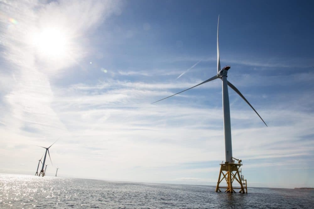 The Block Island wind farm has been up and running since late 2016. (Ryan Caron King/New England News Collaborative)