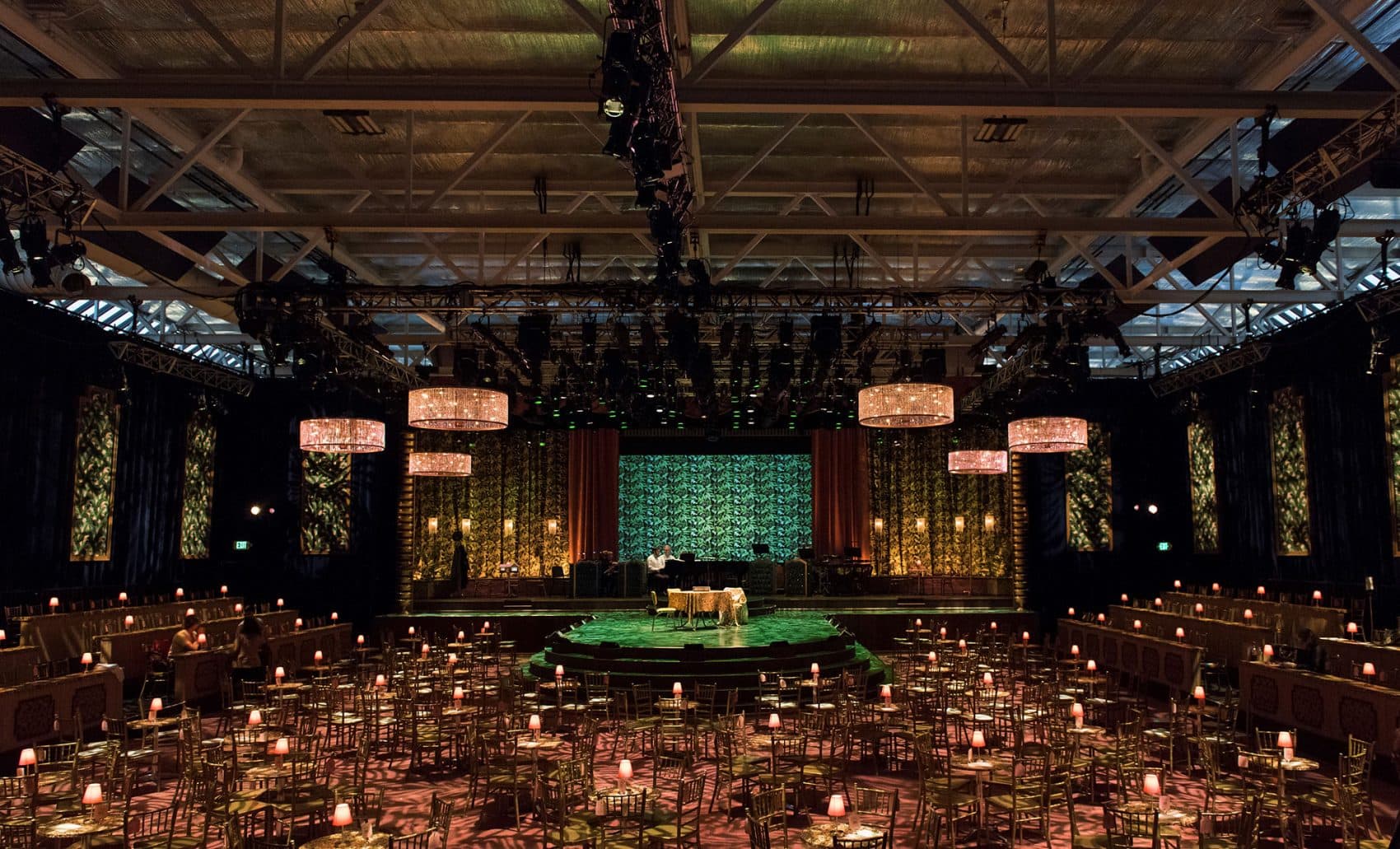 The performance space is seen Wednesday night, before the audience came in for final dress rehearsal. (Courtesy Liza Voll)