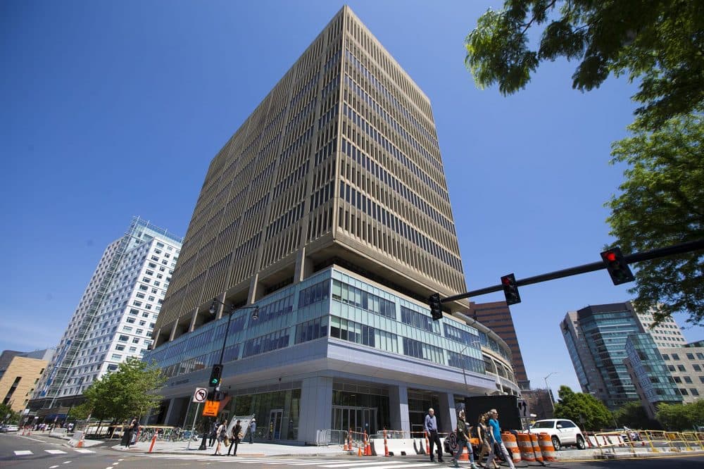 The Cambridge Innovation Center at 1 Broadway is home to 25 biotech companies. (Jesse Costa/WBUR)