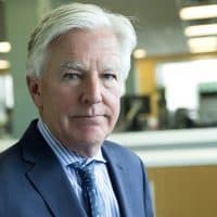 Marty Meehan, president of the University of Massachusetts, at WBUR. (Robin Lubbock/WBUR)