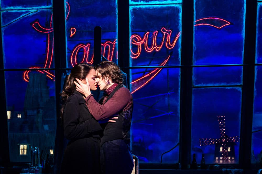 Karen Olivo and Aaron Tveit in "Moulin Rouge!" (Courtesy Matthew Murphy)