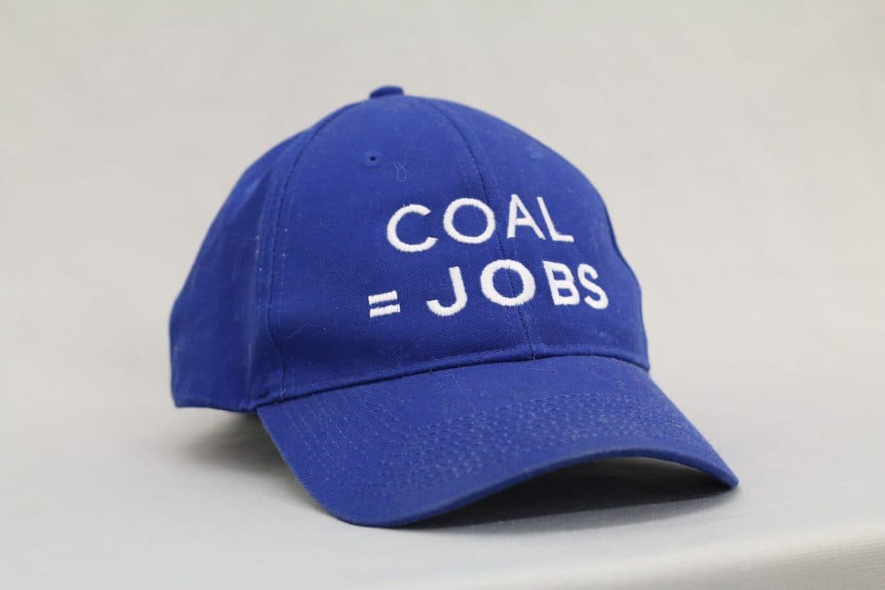 James McAnally's brought a baseball cap adorned with the words "Coal = Jobs" to the Museum of Capitalism. (Courtesy of the artist)