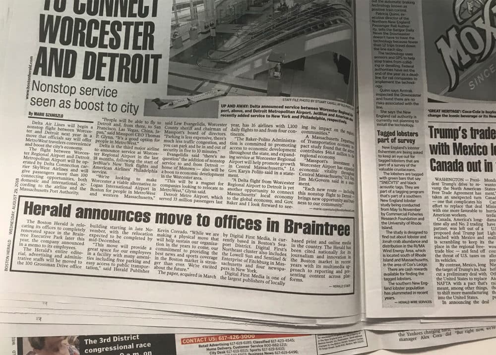 Wednesday's Boston Herald (WBUR)