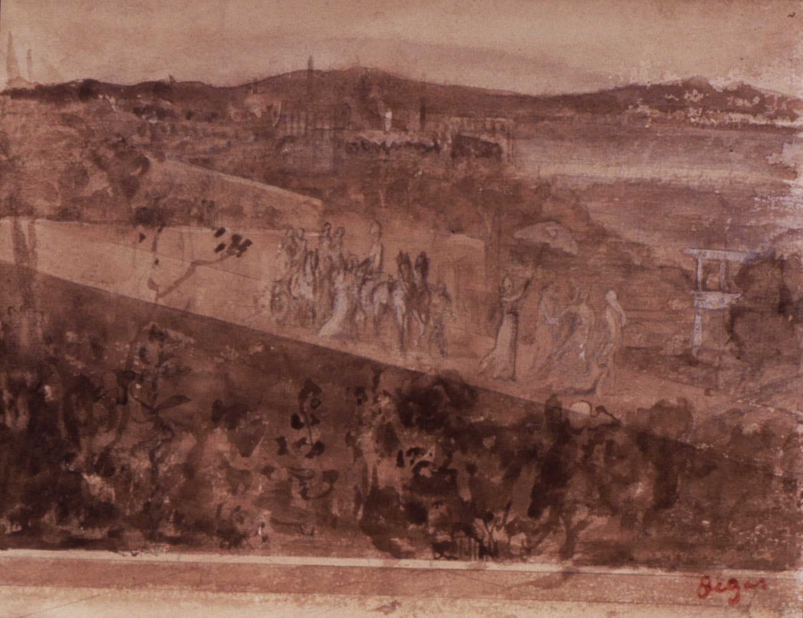 Cortege Sur Une Route Aux Environs De Florence By Edgar Degas Last Seen Cortege Sur Une Route Aux Environs De Florence By Edgar Degas Last Seen
