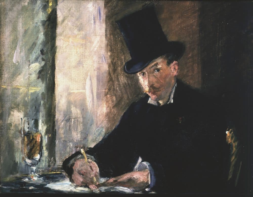 Édouard Manet's "Chez Tortoni," painted around 1875. Oil on canvas, 26 x 34 cm (10 1/4 x 13 3/8 in.) canvas. (Courtesy Isabella Stewart Gardner Museum)