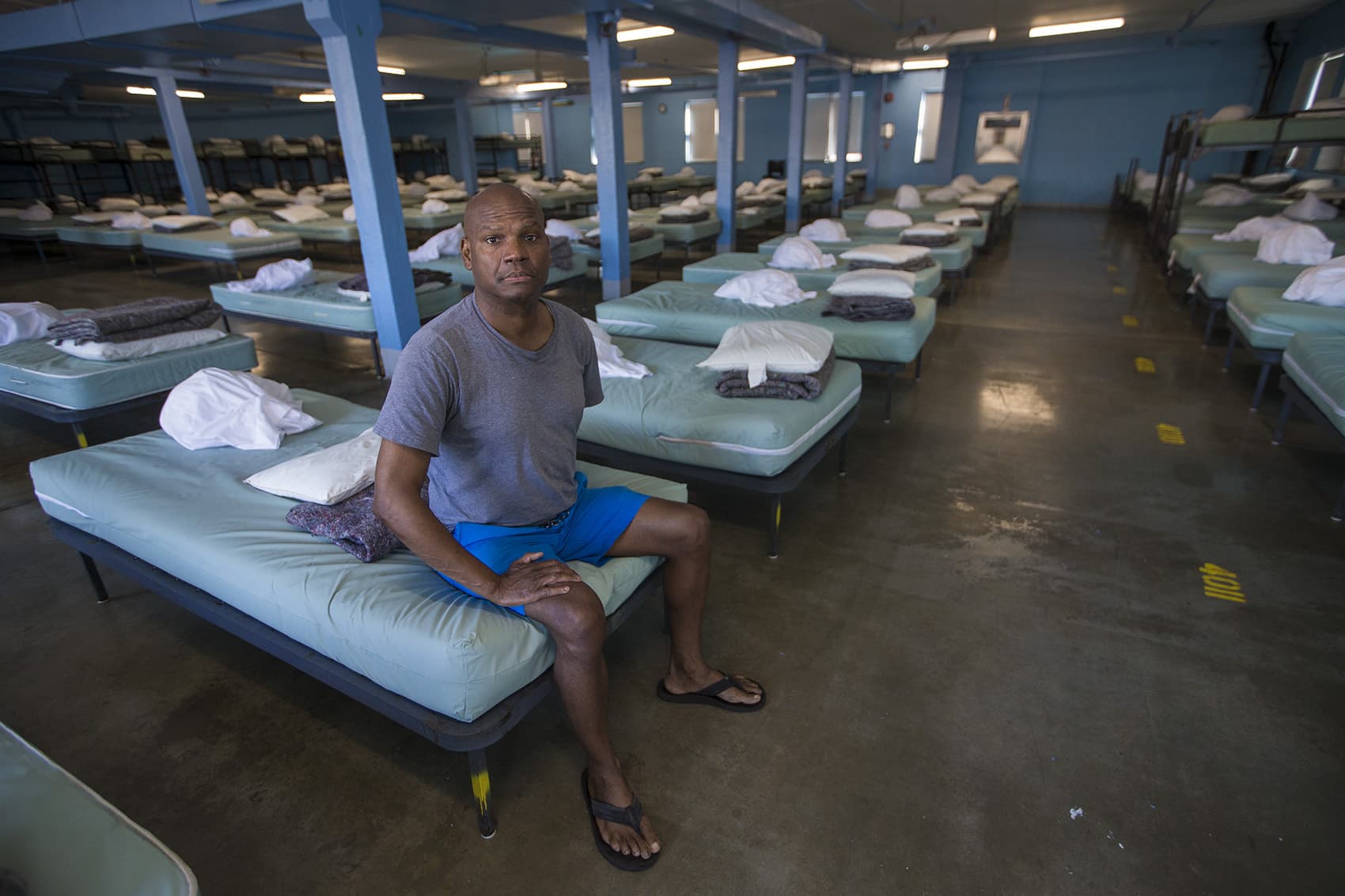 A Boston native, Brian DeSilva is on the city’s chronically homeless list and is hoping to get matched with an apartment soon. (Jesse Costa/WBUR)
