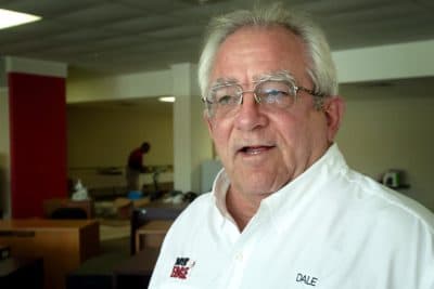 Dale White, founder and president of The Living Harvest, a nonprofit thrift store that aims to help felons turn their lives around by finding housing and employment. White was sentenced to 6 1/2 years in prison after multiple DUIs and was released in 2000. (Chris Bentley/Here & Now)