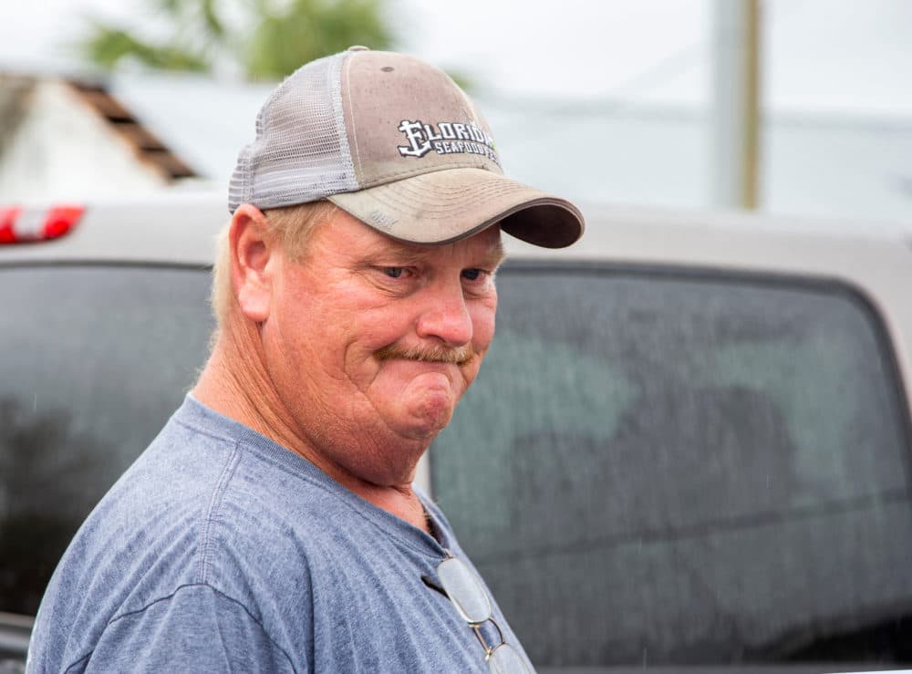 Tommy Ward at 13 Mile Seafood in Apalachicola, Fla. (Mark Wallheiser for Here & Now)