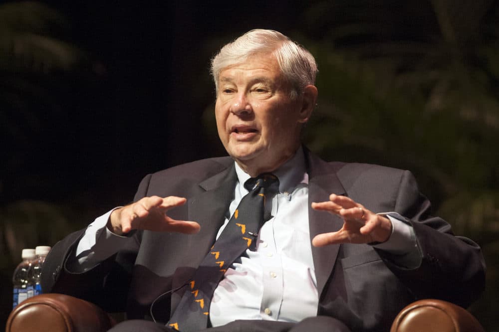 FILE - In this Oct. 12, 2012, file photo Bob Graham speaks in Gainesville, Fla. (AP Photo/Phil Sandlin, File)
