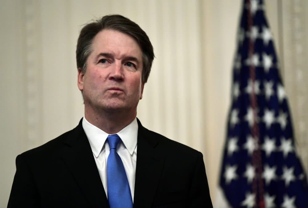 President Donald Trump ceremonially swears in Supreme Court Justice Brett Kavanaugh in the East Room of the White House in Washington, Monday, Oct. 8, 2018. (Susan Walsh/AP)