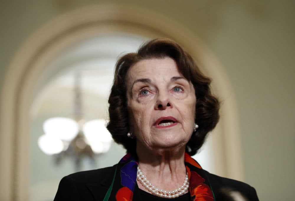 Sen. Dianne Feinstein, D-Calif., Speaks to the media on Capitol Hill, in Washington, DC on Oct. 4, 2018. (Alex Brandon / AP)